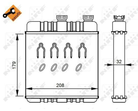 Heater radiator, interior heating