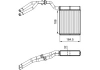 Heater radiator, interior heating