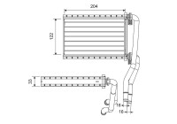 Heater radiator, interior heating