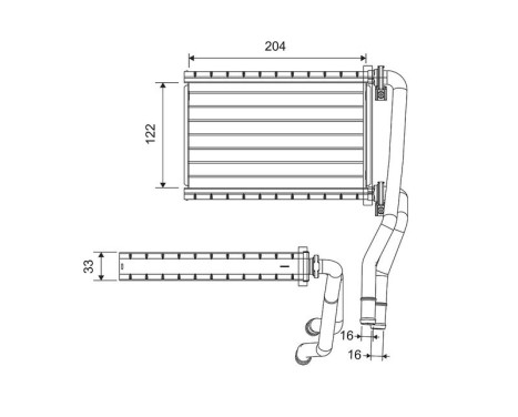 Heater radiator, interior heating
