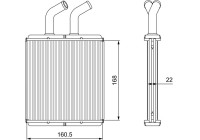 Heater radiator, interior heating