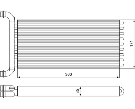 Heater radiator, interior heating