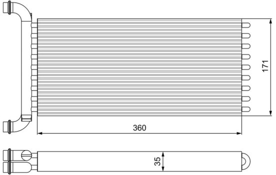 Heater radiator, interior heating