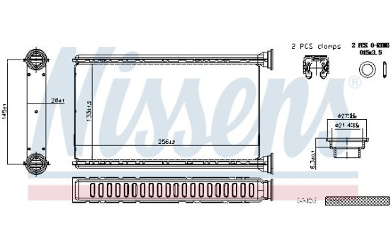Heater radiator, interior heating