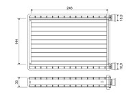 Heater radiator, interior heating