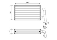 Heater radiator, interior heating