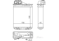 Heater radiator, interior heating