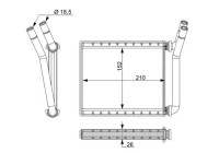 Heater radiator, interior heating