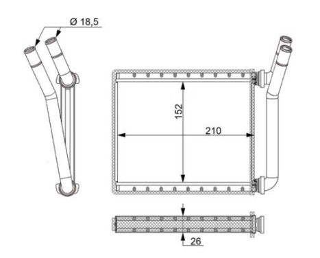 Heater radiator, interior heating