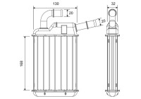 Heater radiator, interior heating
