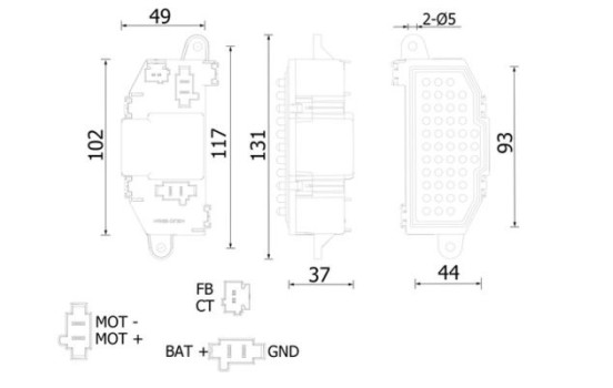 Regulator, passenger compartment fan BEHR