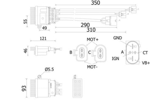 Regulator, passenger compartment fan BEHR