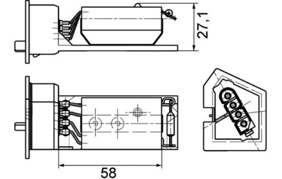 Resistor, interior blower BEHR *** PREMIUM LINE ***