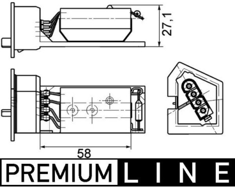 Resistor, interior blower BEHR *** PREMIUM LINE ***, Image 2