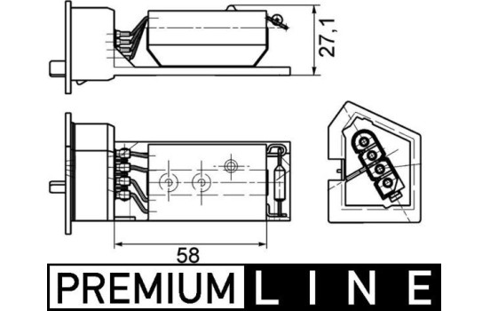 Resistor, interior blower BEHR *** PREMIUM LINE ***, Image 2