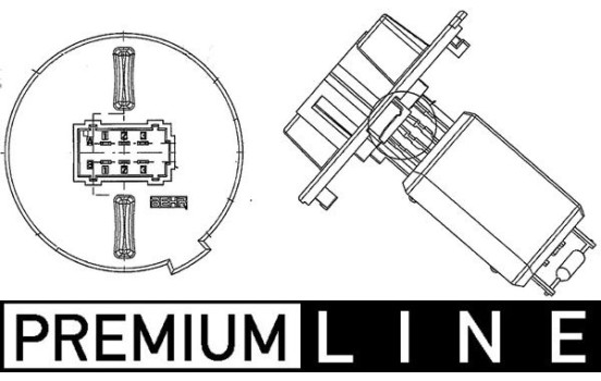 Resistor, interior blower BEHR *** PREMIUM LINE ***