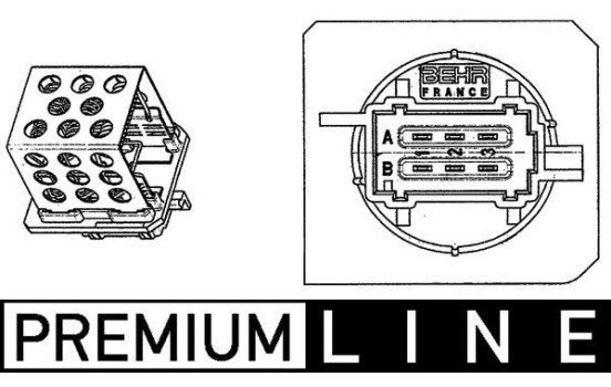 Resistor, interior blower BEHR *** PREMIUM LINE ***