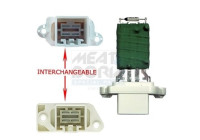 Resistor, interior fan