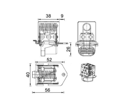 Series resistor, electric motor cooling fan, Image 2