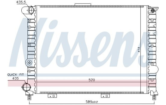 Cooler, engine cooling 60049 Nissens
