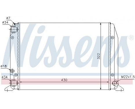 Cooler, engine cooling 604611 Nissens, Image 2