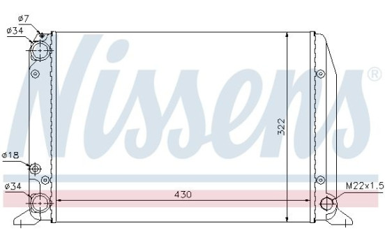 Cooler, engine cooling 604611 Nissens, Image 2