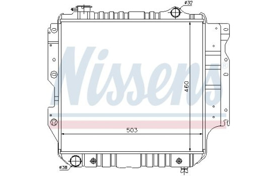 Cooler, engine cooling 61015 Nissens, Image 2