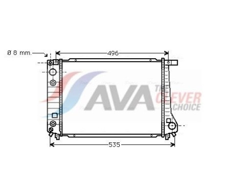 Cooler, engine cooling BW2087 Ava Quality Cooling, Image 2