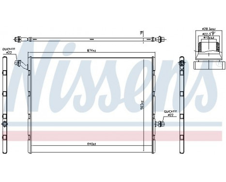 Low Temperature Cooler, intercooler 606497 Nissens, Image 5