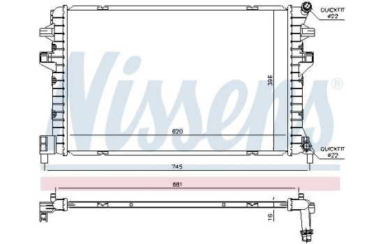 Low Temperature Cooler, intercooler 65306 Nissens
