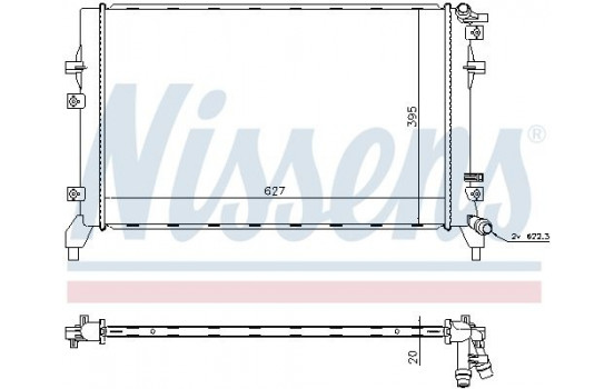 Low Temperature Cooler, intercooler 65315 Nissens