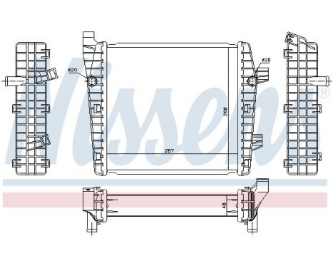 Low Temperature Cooler, intercooler 65320 Nissens