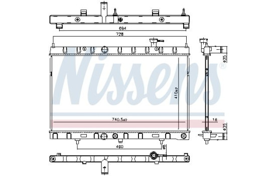 Radiator 606312 Nissens