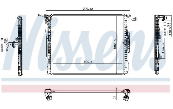Radiator 606513 Nissens