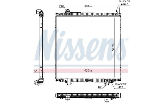 Radiator 606691 Nissens