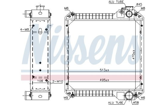 Radiator 607003 Nissens