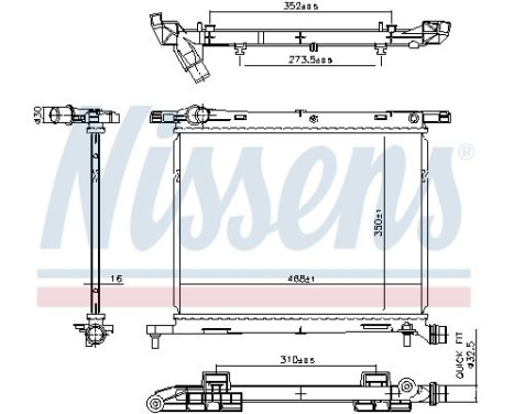 Radiator 607029 Nissens