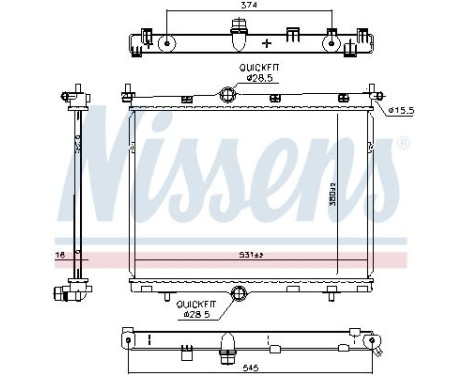 Radiator 607030 Nissens