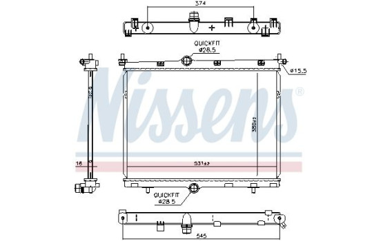 Radiator 607030 Nissens