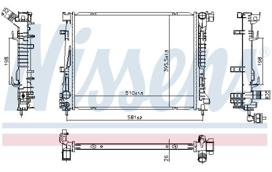 Radiator 607118 Nissens