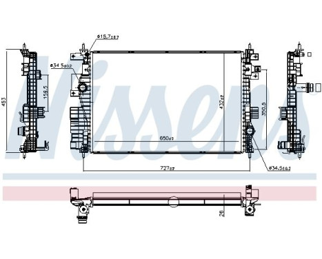 Radiator 607180 Nissens, Image 5