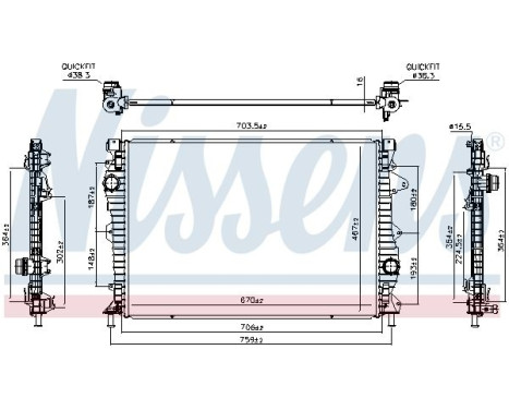 Radiator 607181 Nissens, Image 5