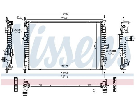 Radiator 607184 Nissens