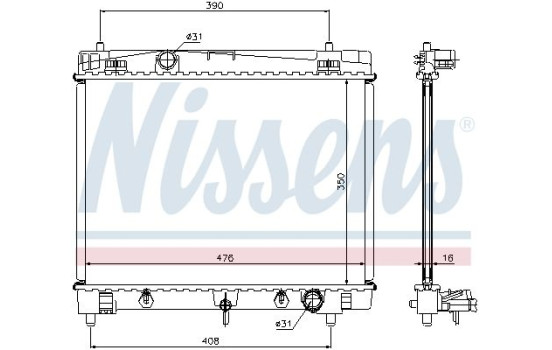Radiator 64682 Nissens, Image 6