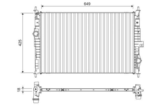 Radiator 701109 Valeo