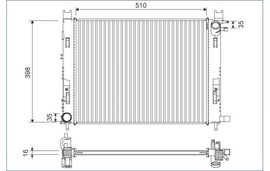 Radiator 701120 Valeo