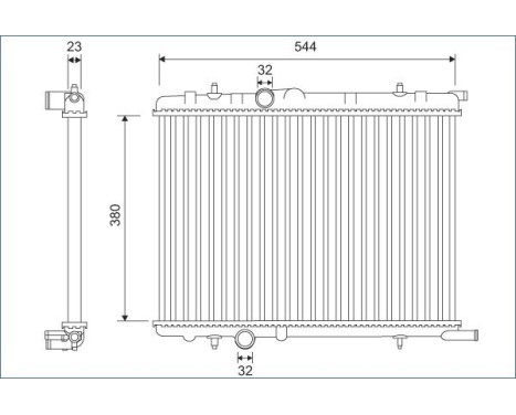 Radiator 701124 Valeo