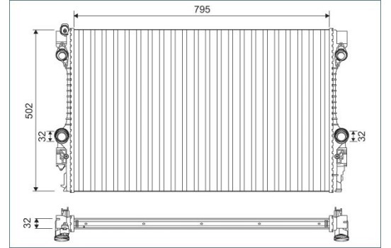 Radiator 701126 Valeo