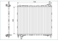 Radiator 701127 Valeo