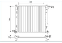 Radiator 701140 Valeo